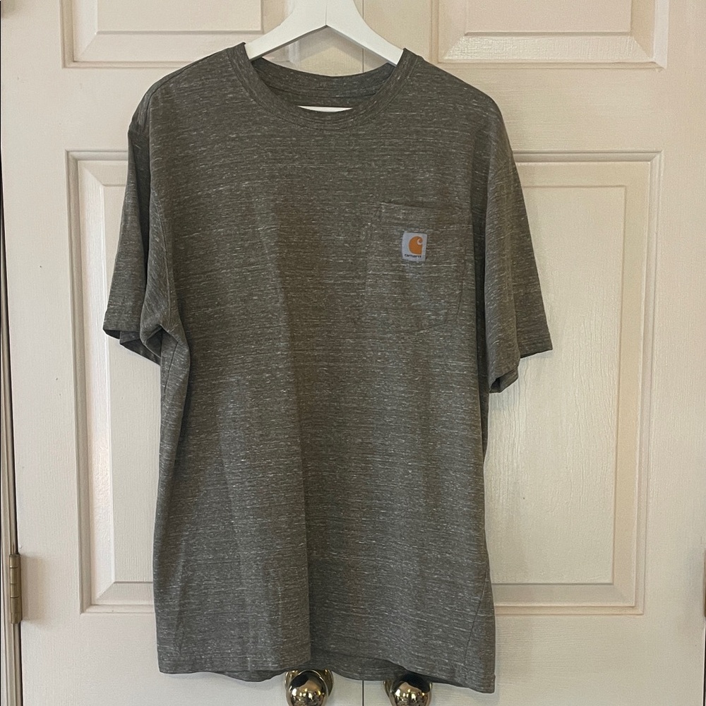 Carhartt Short-Sleeve Pocket Tee in Heather Charcoal